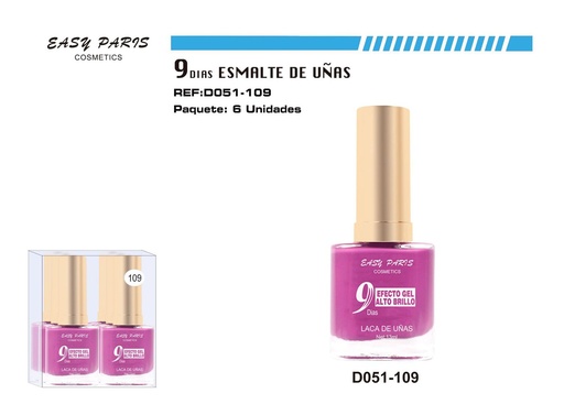 [D051-109] Laca de Uñas 9 Días 6/u 144/u - Esmaltes de uñas