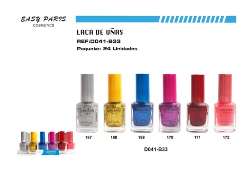 [D041-B33] Laca de Uñas Purpurina Fina 24/U - Esmalte con brillo purpurina
