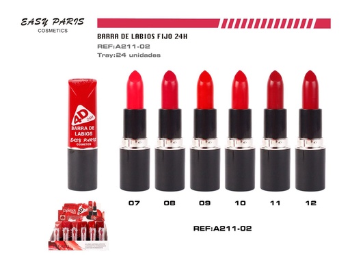 [A211-02] Barra de labios 24h 24 unidades 288 unidades - Cosméticos