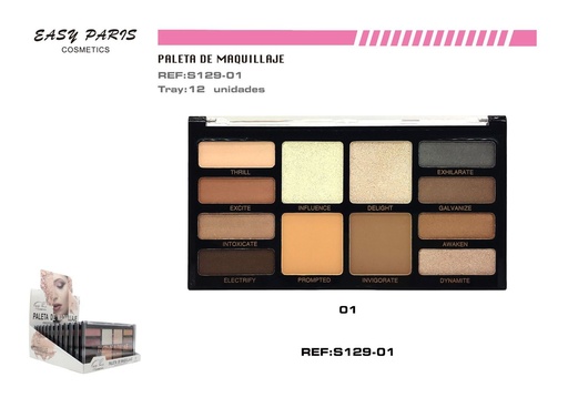 [S129-01] Kit de maquillaje con colorete y iluminador 12U - Productos de maquillaje