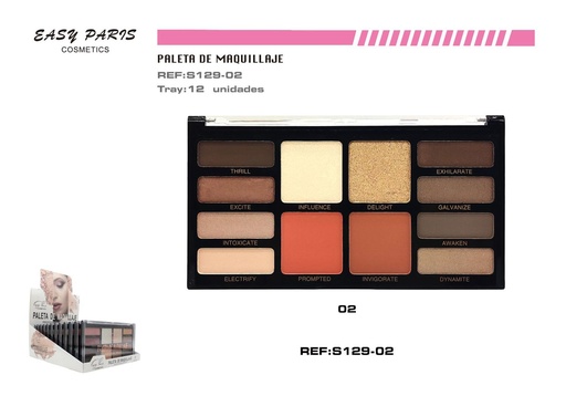 [S129-02] Kit de maquillaje con colorete y iluminador 12U - Productos de maquillaje