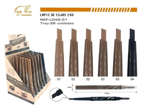 [L042-01] Lápiz de cejas automático 24H 36/U - Producto de belleza