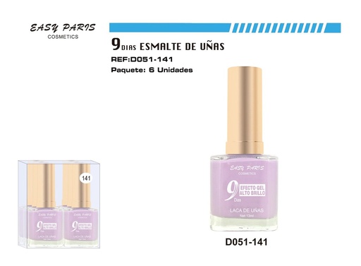 [D051-141] Laca de Uñas 9 Días Glitter 24/u - Esmaltes de uñas