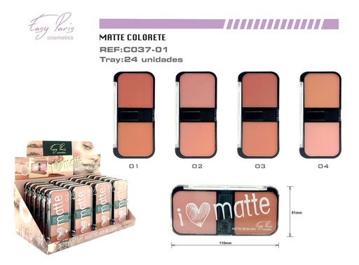 [C037-01] Colorete doble 24u - Productos de maquillaje