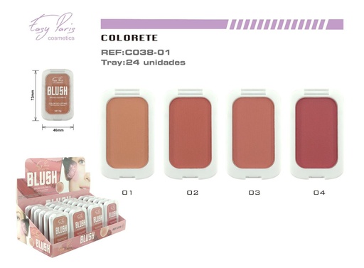 [C038-01] Colorete 24/U - Artículos de maquillaje y cosméticos