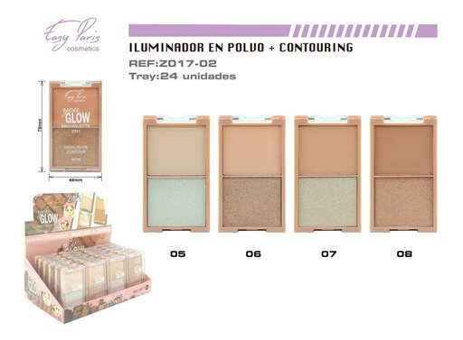 [Z017-02] Iluminador & contorno 24u - Productos de maquillaje
