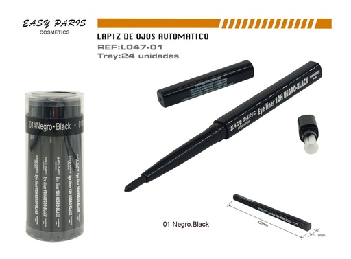 [L047-01] Perfilador de Ojos Automático 12H Sacapuntas 24/U - Lápiz para ojos de larga duración