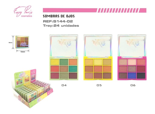 [S144-02] Sombra de ojos styles 24/U - Producto de belleza