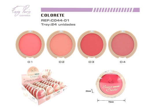 [C044-01] Colorete Sweet Cheeks 24/U - Maquillaje para mejillas 