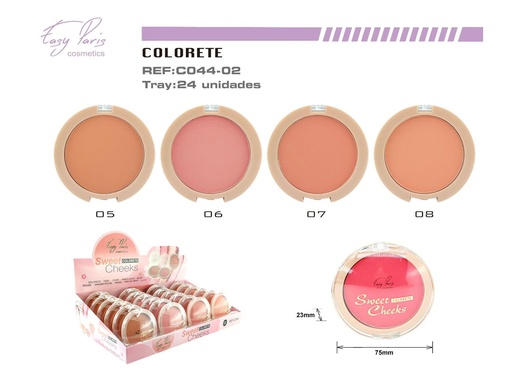[C044-02] Colorete Sweet Cheeks 24/U - Maquillaje para mejillas 