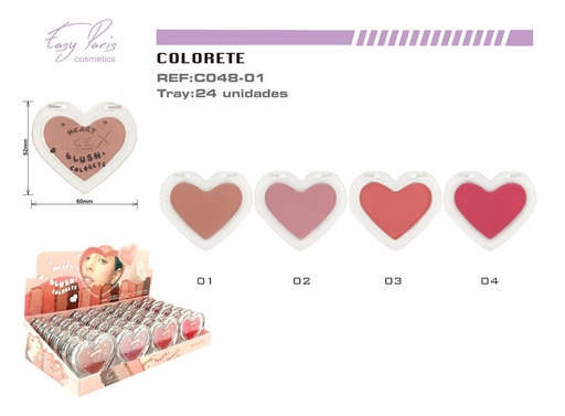 [C048-01] Colorete Heart Blush 24/U - Maquillaje y coloretes