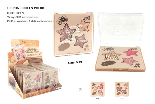 [I011-01] Iluminador star baked power 12/u - Productos de maquillaje