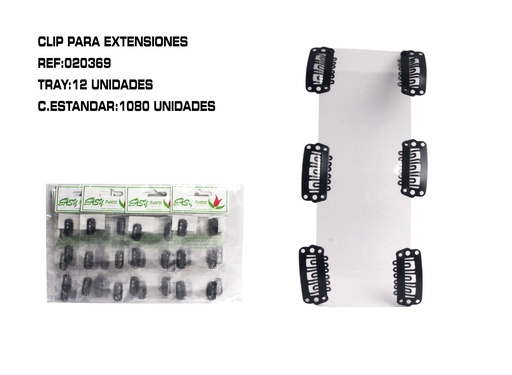 [020369] Clip marrón (2.3cm) 6x12 - Accesorios de belleza