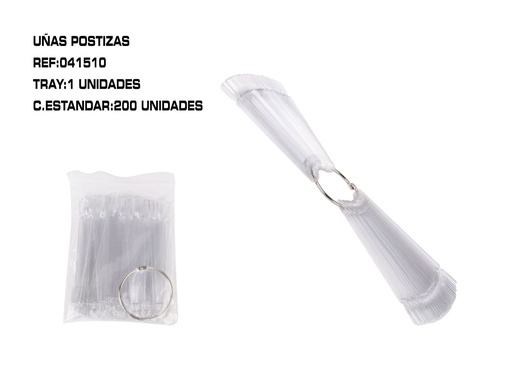 [041510] Exhibidor de 50 uñas transparente 1 unidad - Otros productos para uñas