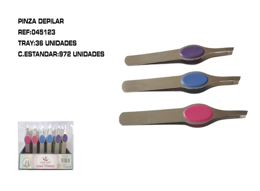 [045123] Expositor pinza depilar (36 unidades) - Pinzas depiladoras