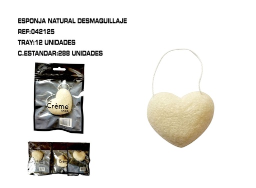 [042125] Esponja natural desmaquillante 12 unidades - Accesorios de belleza