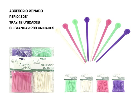 [043081] Palillos para rulos 50 unidades 12 unidades - Accesorios para cabello