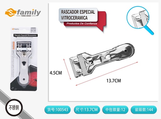 [317100543] Rascador especial para vitrocerámica para limpieza de cocina