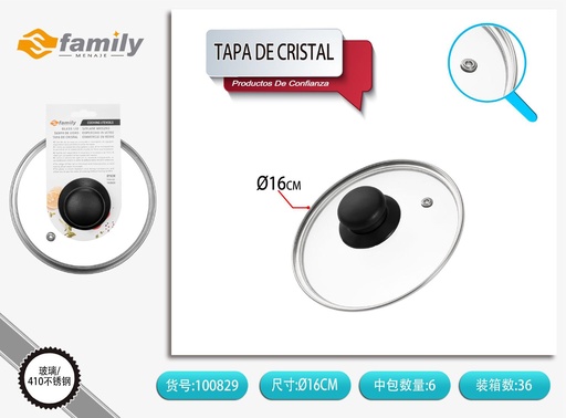 [317100829] Tapa de cristal 16CM - Accesorios para cocina