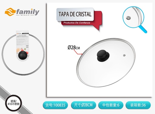 [100835] Tapa de cristal 28 cm - Accesorios para cocina