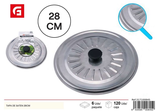 [100845] Tapa de sartén de acero inoxidable de 28cm - Accesorios de cocina