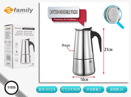 [101276] Cafetera inoxidable de 9 tazas - Accesorios de cocina