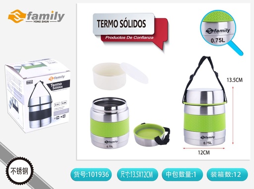 [101936] Termo sólidos 750 ml verde interior 304 - Utensilios de cocina