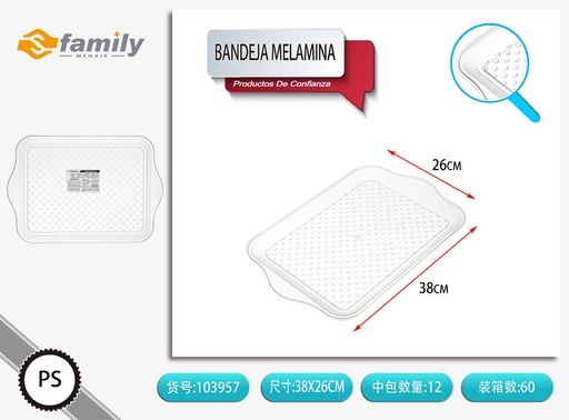 [317103957] Bandeja de melamina europea 38*26.5cm - Utensilios y decoración de mesa