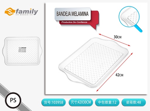 [317103958] Bandeja de melamina PS 42x30cm para servir comida