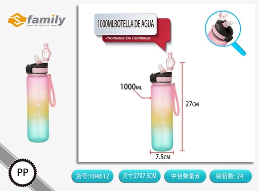 [104612] Botella de agua 1000ml - Utensilios de cocina 
