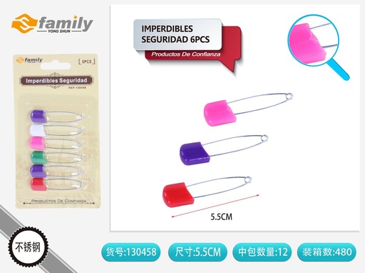 [130458] Imperdibles de seguridad 6 pcs - Accesorios de costura