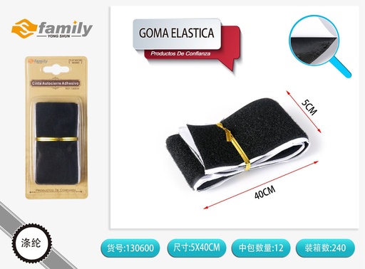 [130600] Cinta autoadhesiva negra 40cm - Accesorios varios