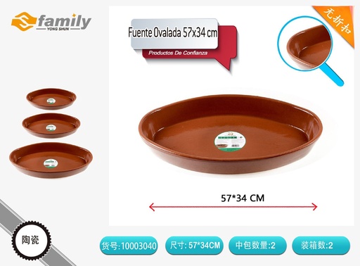 [10003040] Fuente ovalada 57x34 cm - Utensilios de cocina