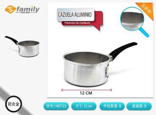 [140733] Cazuela de aluminio con mango de 12 cm - Utensilios de cocina y sartenes