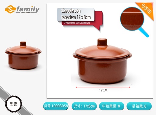 [10003058] Cazuela con tapadera 17x8 CM - Utensilios de cocina