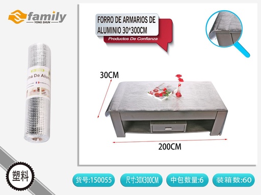 [150055] Forro de armarios de aluminio 30*300 cm - Protección contra humedad