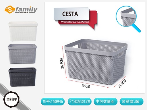 [150946] Cesta 36x26.5x21.5cm - Almacenamiento en cocina