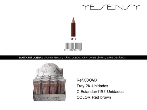 [0304B-051] Lápiz de ojos 24 unidades color esmeralda - Artículos de maquillaje