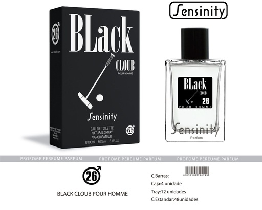 [HYS026] Perfume "Black Club" para hombre - Fragancia masculina