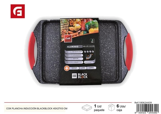 [180624439] Plancha de inducción de 45x27x5 cm - Utensilios de cocina