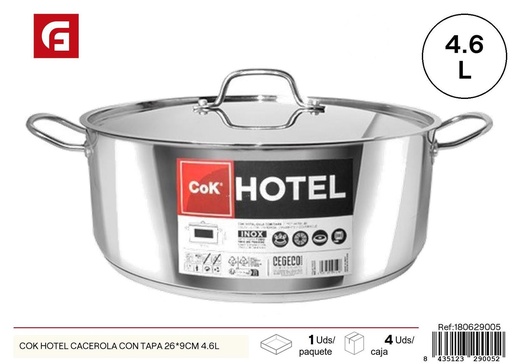 [180629005] Cacerola con tapa 26*9cm 4.6L - Utensilios de cocina
