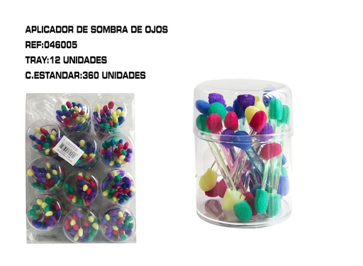 [046005] Aplicador de sombras en color 12 pcs - Accesorios de maquillaje