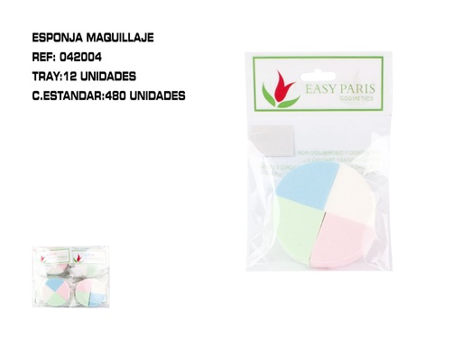 [042004] Esponja de maquillaje 12/U - Cosméticos y belleza