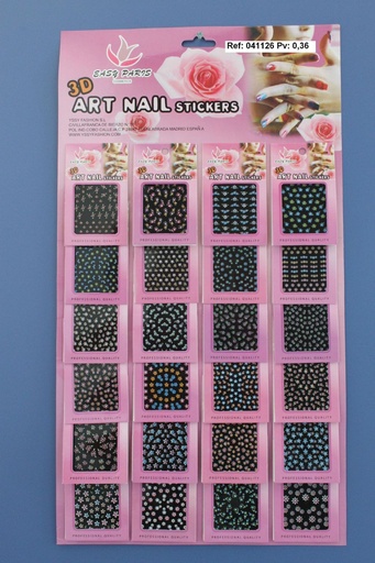 [041126] Pegatinas de uñas 24 u - Adhesivos decorativos para uñas
