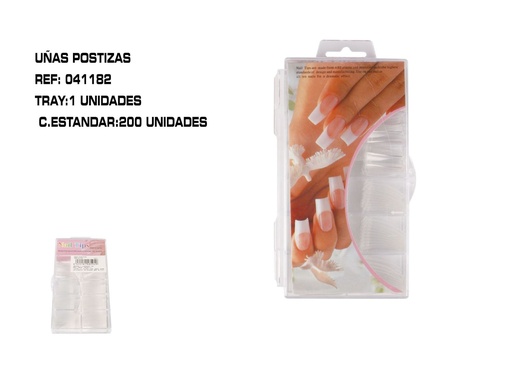 [041182] 100 tips estilo francés incoloro - Accesorios de uñas