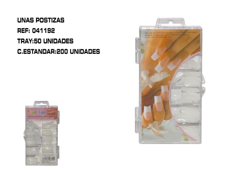 [041192] Caja tips color natural 100u - Accesorios de uñas