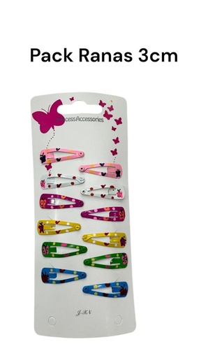 [020244] Ranitas de color 12/U - Accesorios para el cabello y pinzas