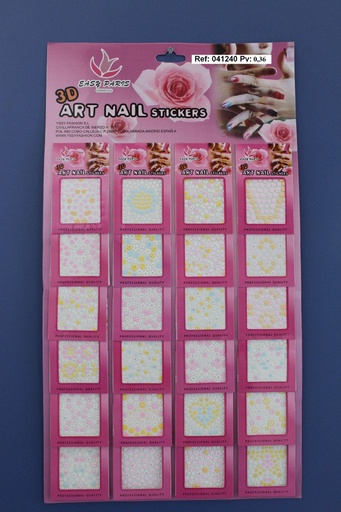 [041240] Pegatinas para uñas (24 uds) - Decoraciones para uñas y belleza