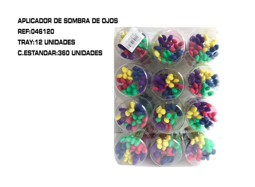 [046120] Aplicador de sombras en color 12 pcs - Accesorios de maquillaje