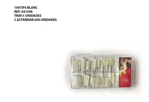 [041396] 100 tips blancos - Accesorios de belleza